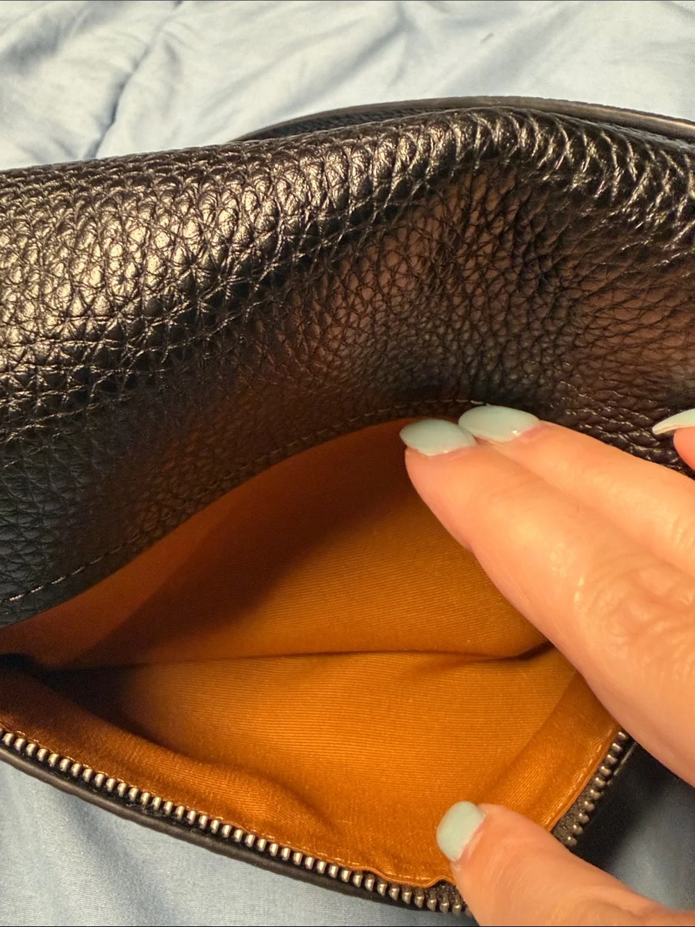 Coach Black Pebbled Leather Flap Shoulder Bag